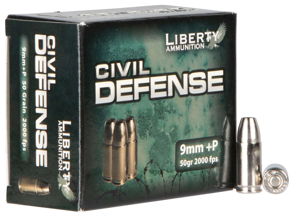 Ammunition Liberty Ammunition 462 ft lbs 9mm LIBERTY LA-CD-9-014       9+P     50         20/50 • Model: 462 ft lbs